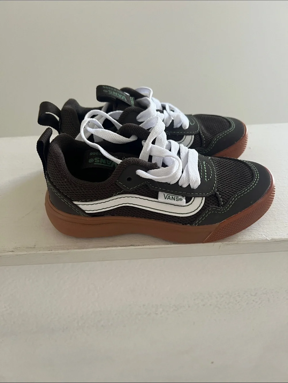 Vans Kids Black, White & Brown Low-Top Sneakers